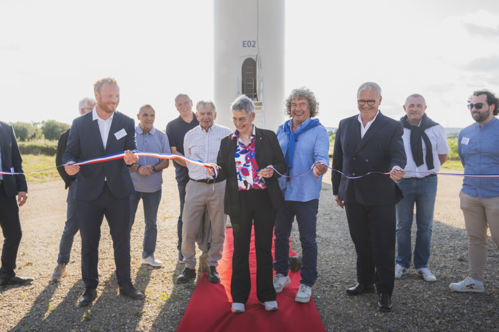 Inauguration du parc éolien de Sainte Valière pour la société Volkswind