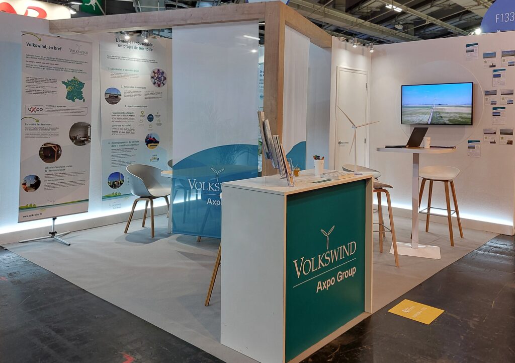 photo stand salon vide